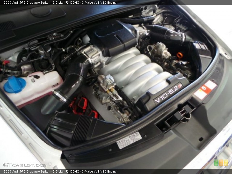 5.2 Liter FSI DOHC 40-Valve VVT V10 2009 Audi S6 Engine