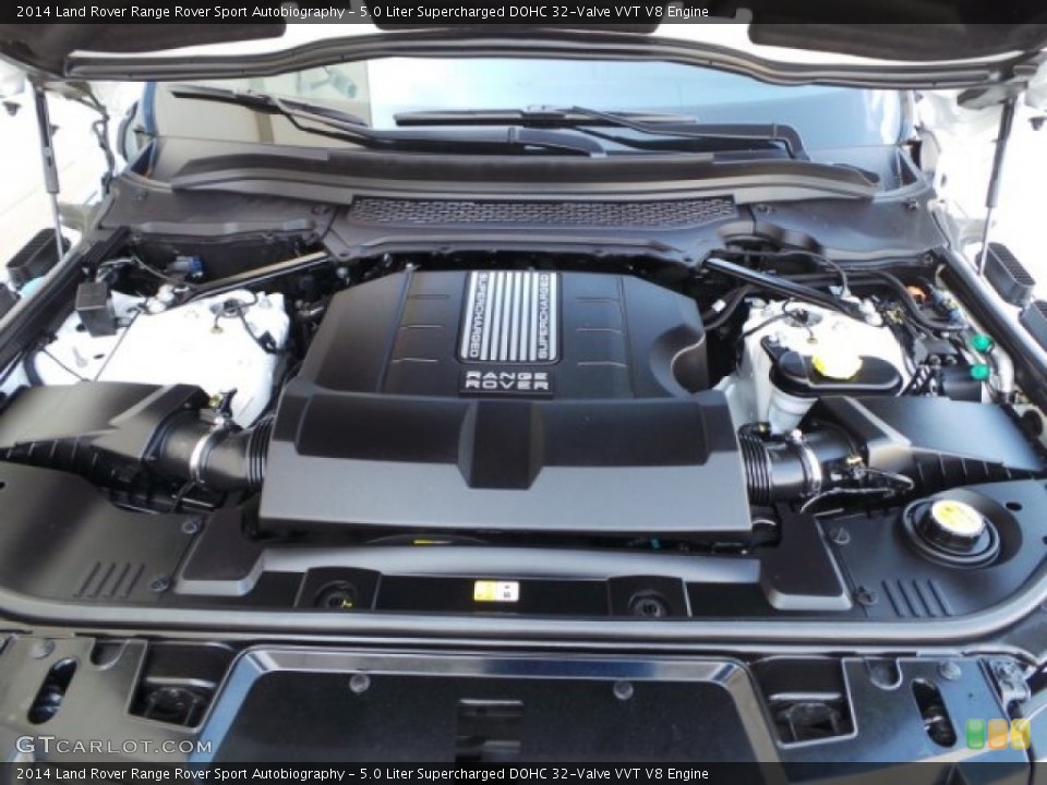 5.0 Liter Supercharged DOHC 32-Valve VVT V8 2014 Land Rover Range Rover Sport Engine