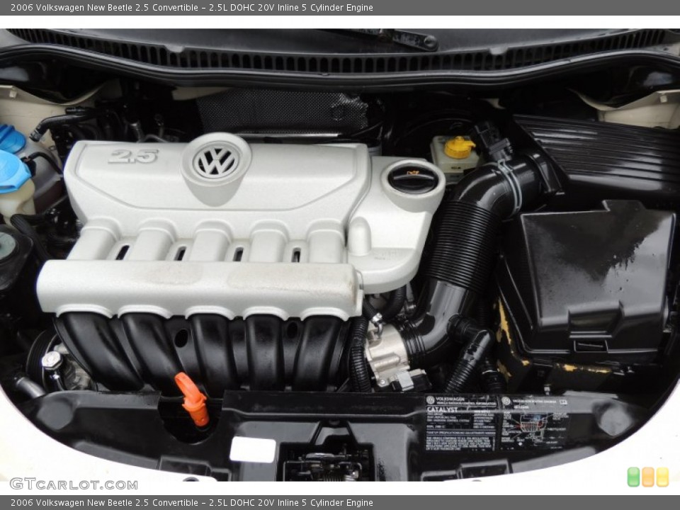 2.5L DOHC 20V Inline 5 Cylinder 2006 Volkswagen New Beetle Engine