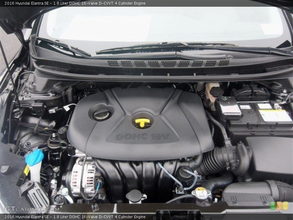 1.8 Liter DOHC 16-Valve D-CVVT 4 Cylinder 2016 Hyundai Elantra Engine