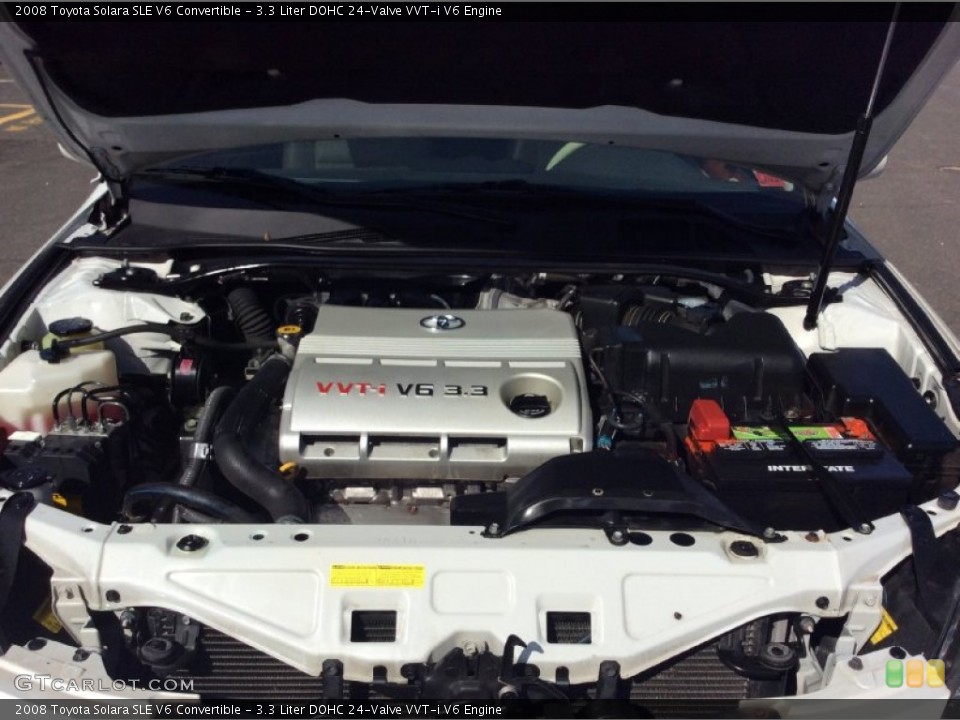 3.3 Liter DOHC 24-Valve VVT-i V6 2008 Toyota Solara Engine