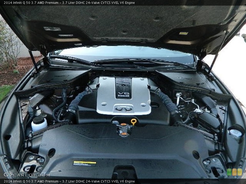 3.7 Liter DOHC 24-Valve CVTCS VVEL V6 2014 Infiniti Q Engine