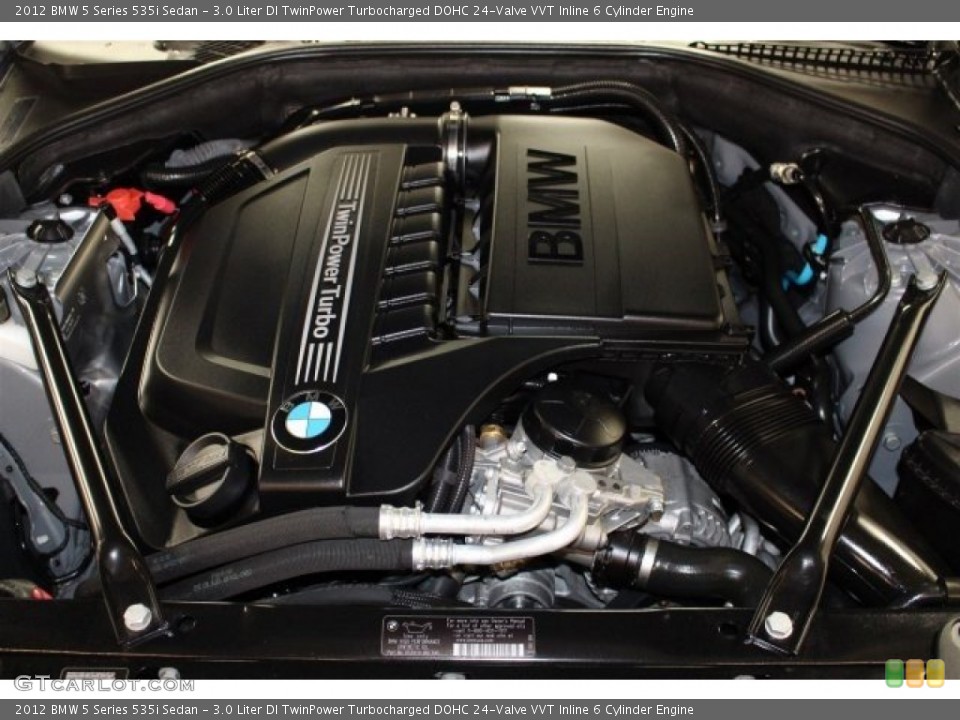 3.0 Liter DI TwinPower Turbocharged DOHC 24-Valve VVT Inline 6 Cylinder 2012 BMW 5 Series Engine