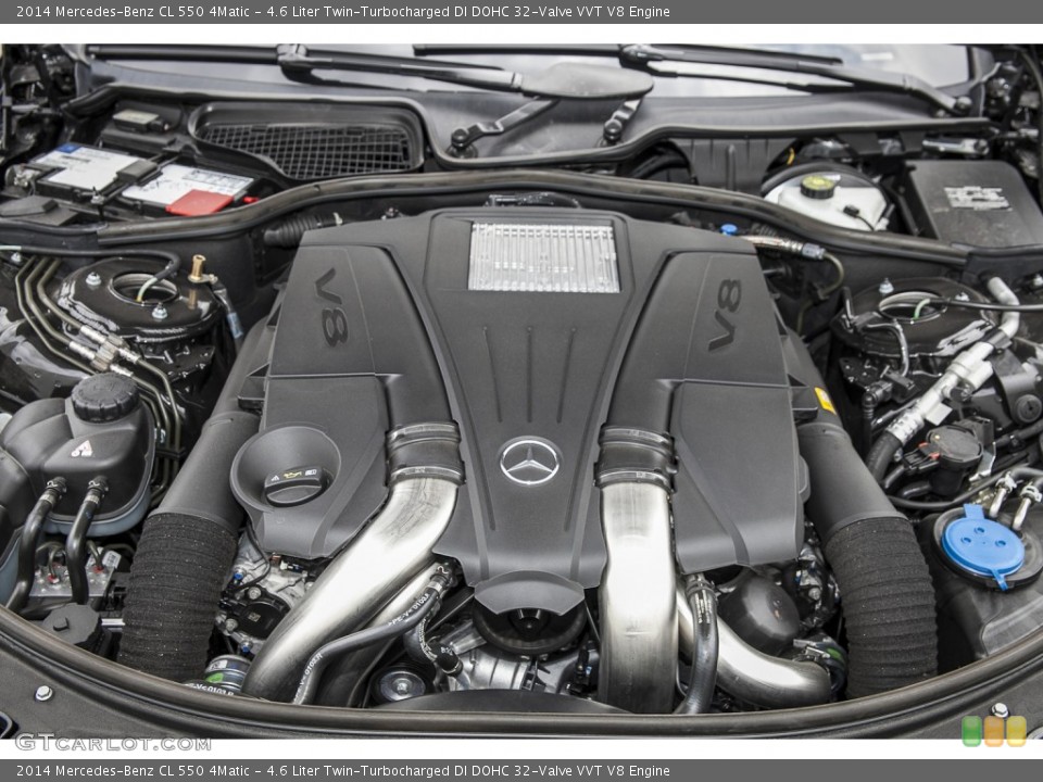 4.6 Liter Twin-Turbocharged DI DOHC 32-Valve VVT V8 2014 Mercedes-Benz CL Engine