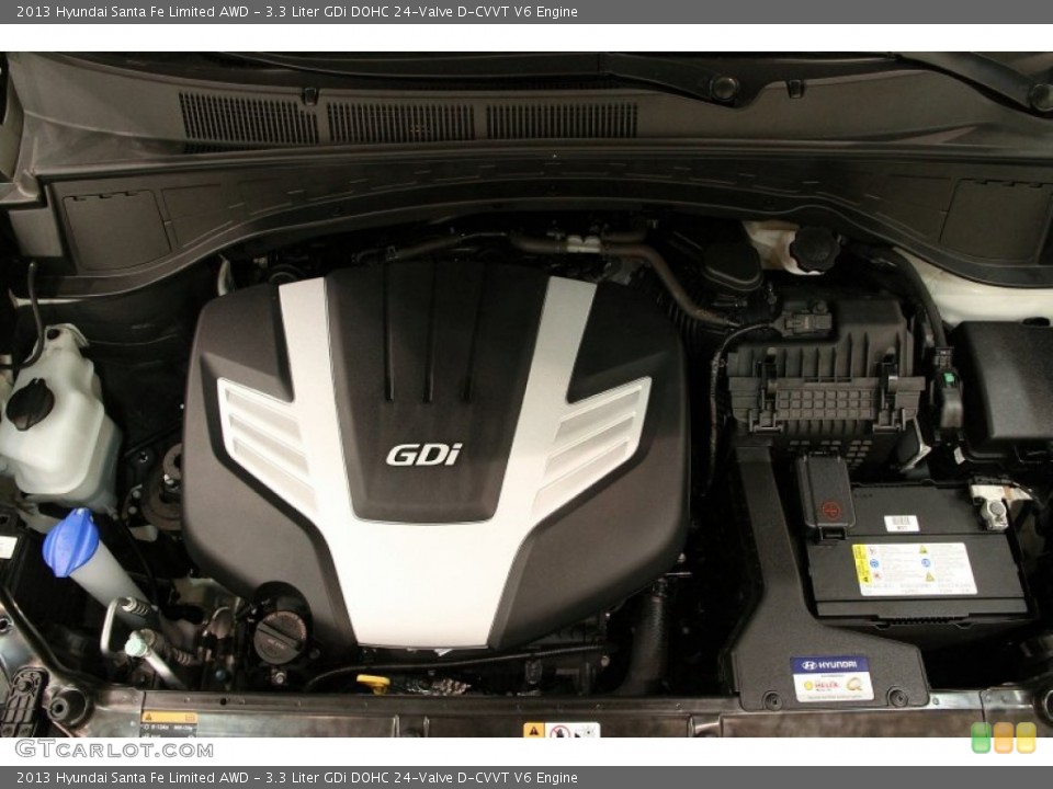 3.3 Liter GDi DOHC 24-Valve D-CVVT V6 Engine for the 2013 Hyundai Santa Fe #103369974