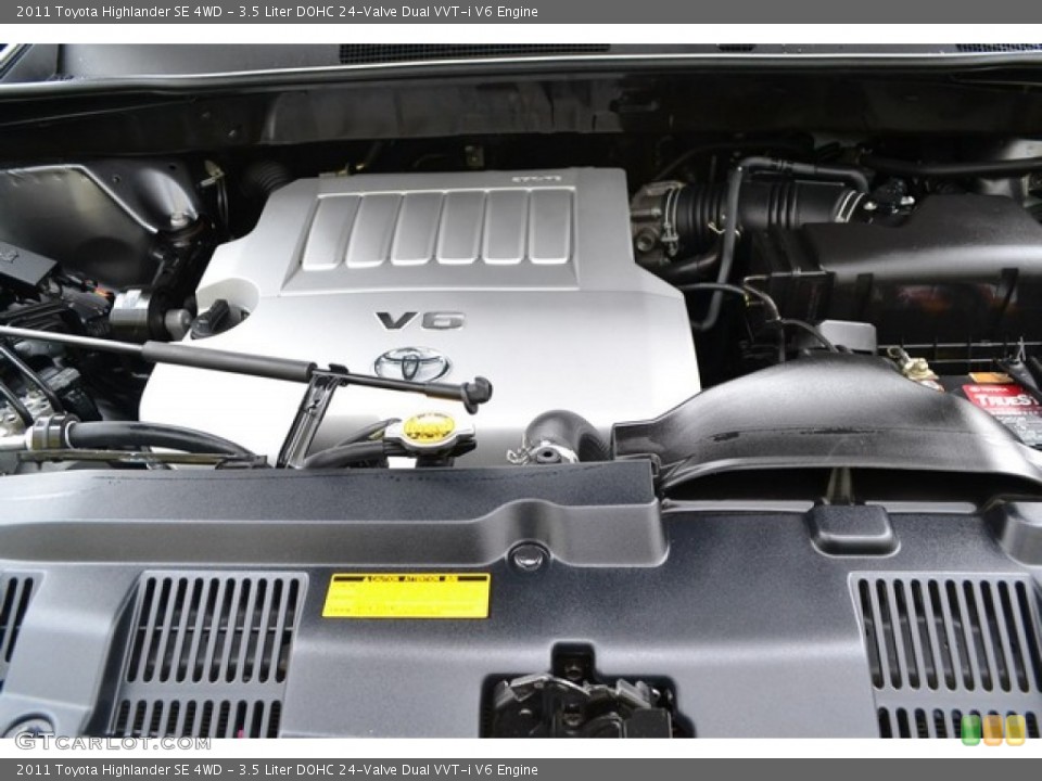 3.5 Liter DOHC 24-Valve Dual VVT-i V6 Engine for the 2011 Toyota Highlander #103497539