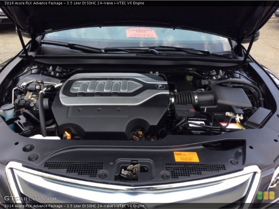3.5 Liter DI SOHC 24-Valve i-VTEC V6 2014 Acura RLX Engine
