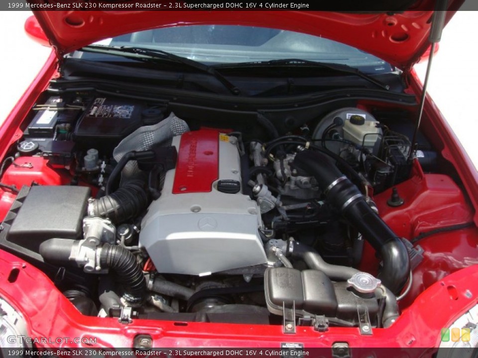 2.3L Supercharged DOHC 16V 4 Cylinder 1999 Mercedes-Benz SLK Engine