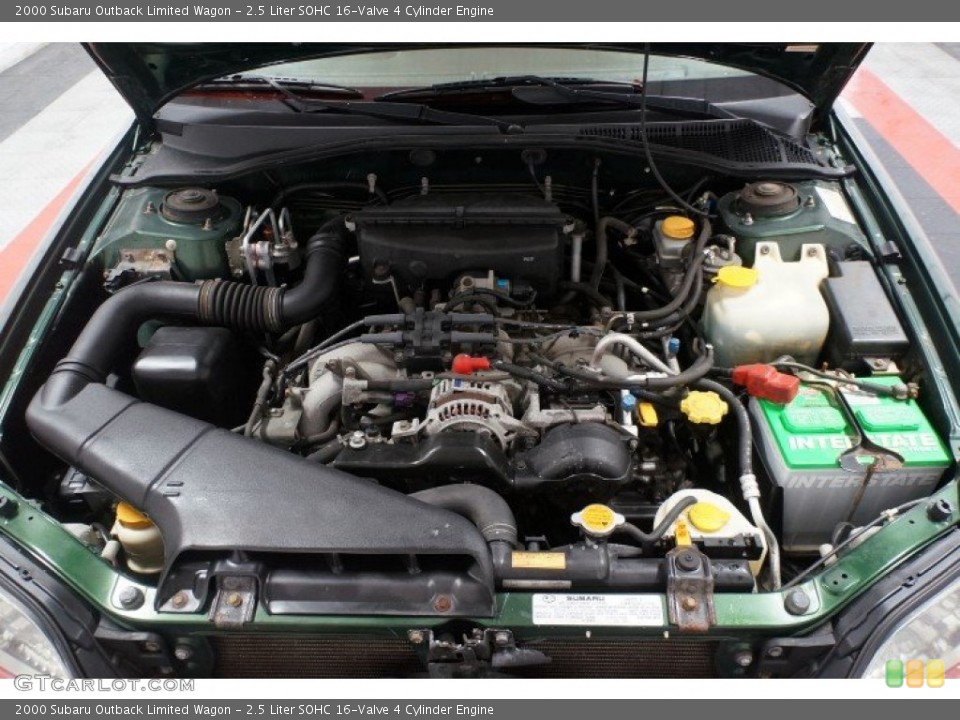 2.5 Liter SOHC 16-Valve 4 Cylinder 2000 Subaru Outback Engine