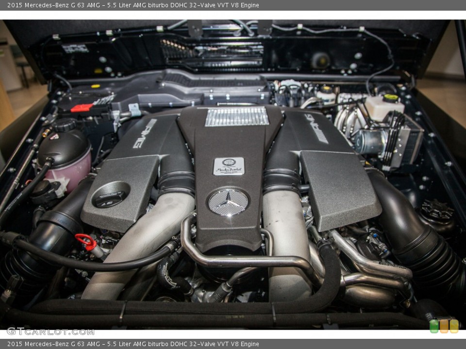 5.5 Liter AMG biturbo DOHC 32-Valve VVT V8 2015 Mercedes-Benz G Engine