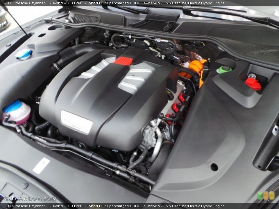3.0 Liter E-Hybrid DFI Supercharged DOHC 24-Valve VVT V6 Gasoline/Electric Hybrid 2015 Porsche Cayenne Engine