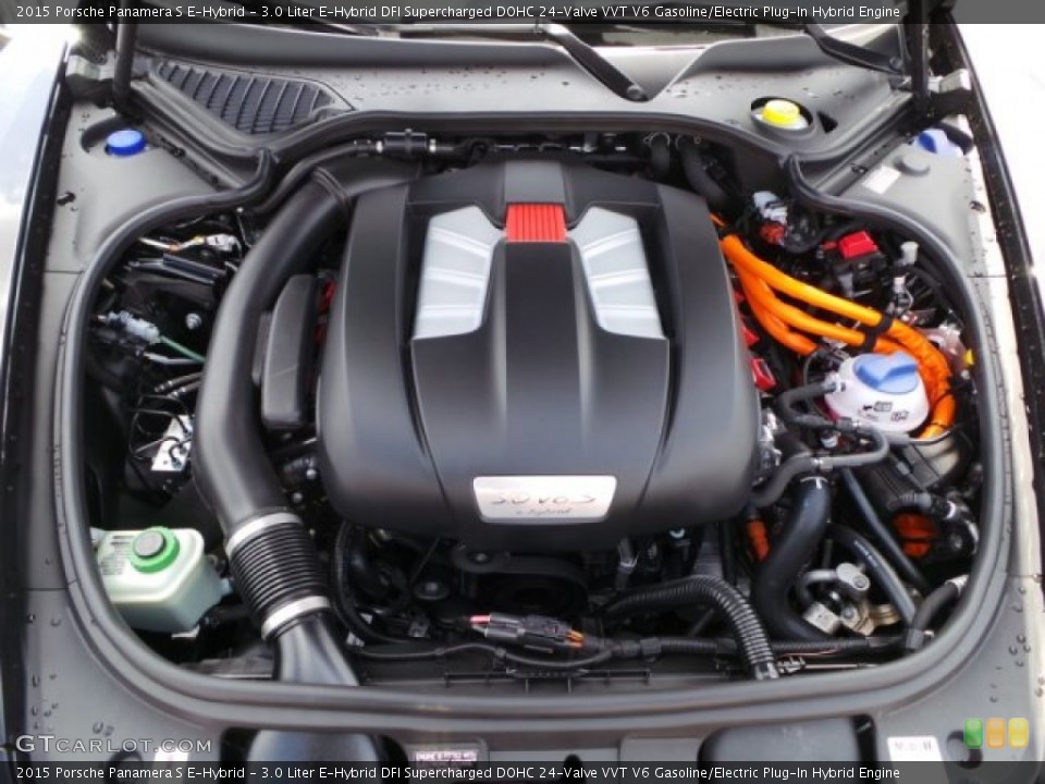 3.0 Liter E-Hybrid DFI Supercharged DOHC 24-Valve VVT V6 Gasoline/Electric Plug-In Hybrid Engine for the 2015 Porsche Panamera #103992961