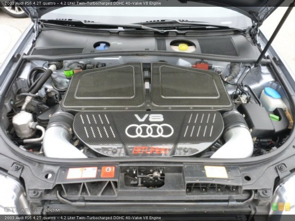 4.2 Liter Twin-Turbocharged DOHC 40-Valve V8 2003 Audi RS6 Engine