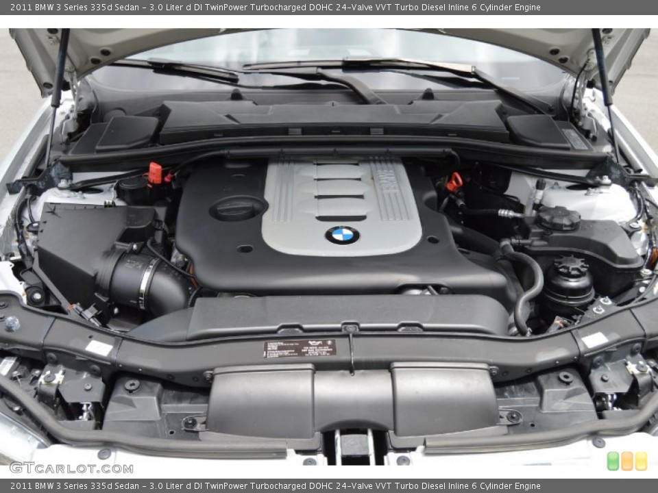 3.0 Liter d DI TwinPower Turbocharged DOHC 24-Valve VVT Turbo Diesel Inline 6 Cylinder 2011 BMW 3 Series Engine