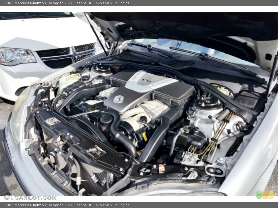 5.8 Liter SOHC 36-Valve V12 2002 Mercedes-Benz S Engine
