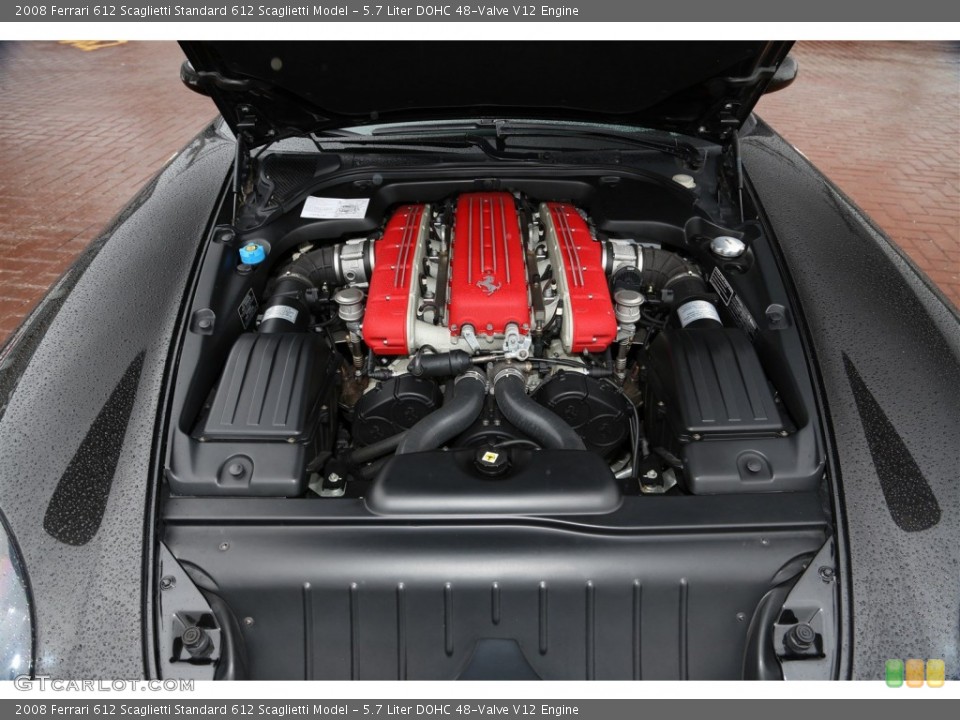 5.7 Liter DOHC 48-Valve V12 2008 Ferrari 612 Scaglietti Engine