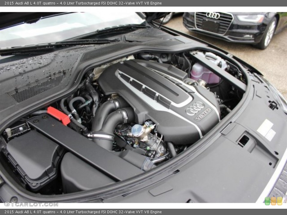 4.0 Liter Turbocharged FSI DOHC 32-Valve VVT V8 2015 Audi A8 Engine