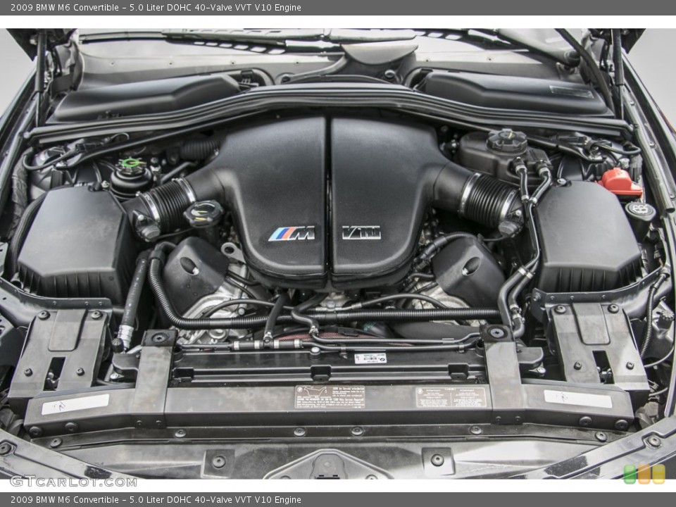 5.0 Liter DOHC 40-Valve VVT V10 2009 BMW M6 Engine