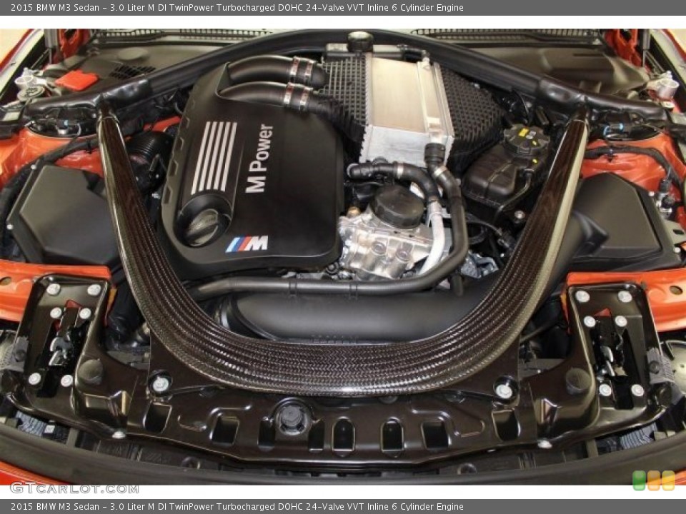 3.0 Liter M DI TwinPower Turbocharged DOHC 24-Valve VVT Inline 6 Cylinder 2015 BMW M3 Engine