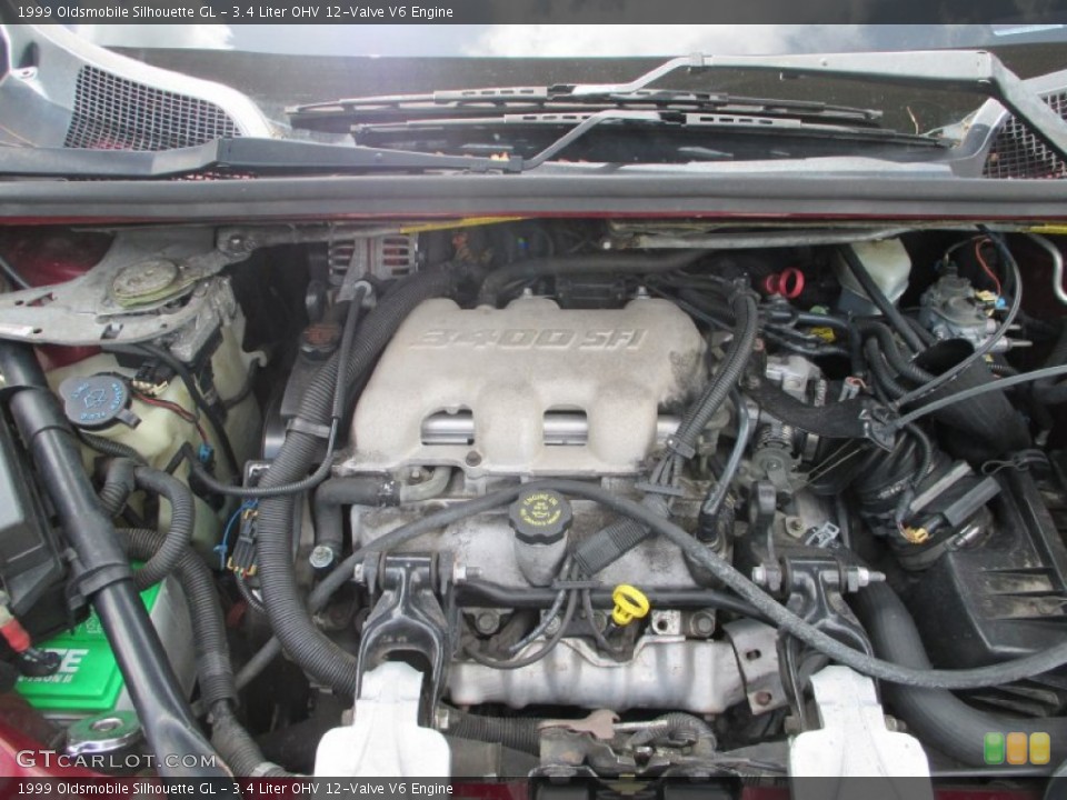 3.4 Liter OHV 12-Valve V6 1999 Oldsmobile Silhouette Engine