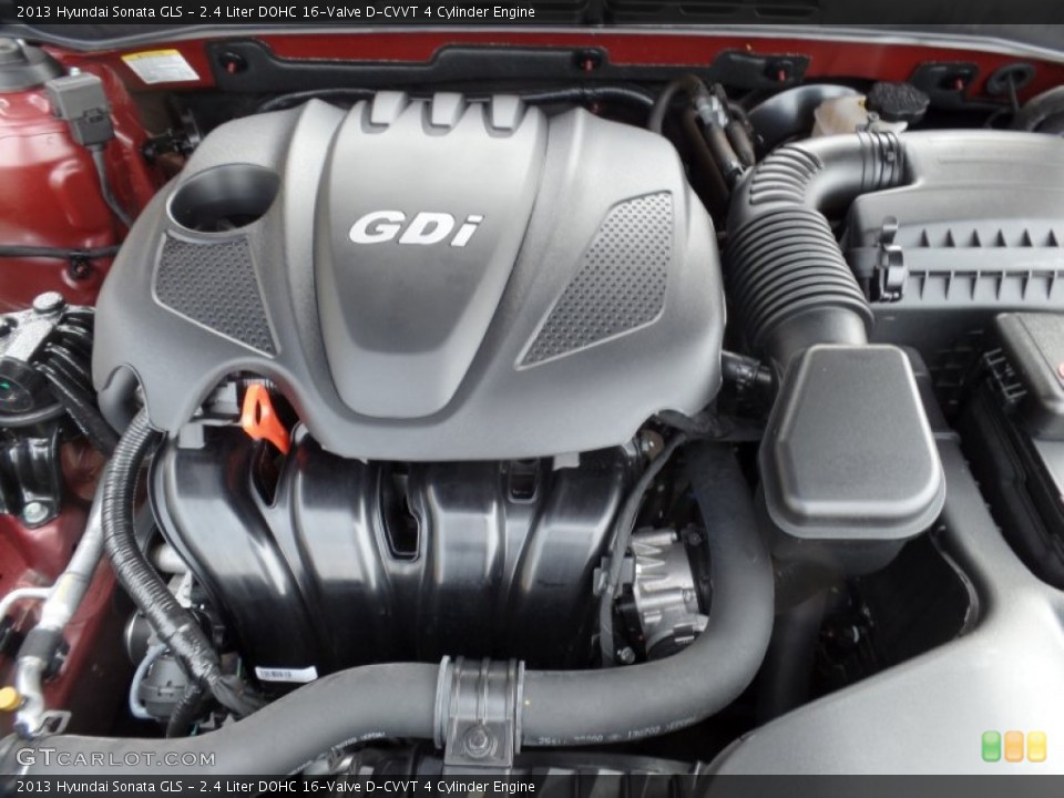 2.4 Liter DOHC 16-Valve D-CVVT 4 Cylinder 2013 Hyundai Sonata Engine