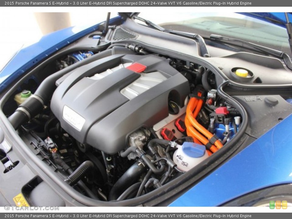 3.0 Liter E-Hybrid DFI Supercharged DOHC 24-Valve VVT V6 Gasoline/Electric Plug-In Hybrid Engine for the 2015 Porsche Panamera #105322778