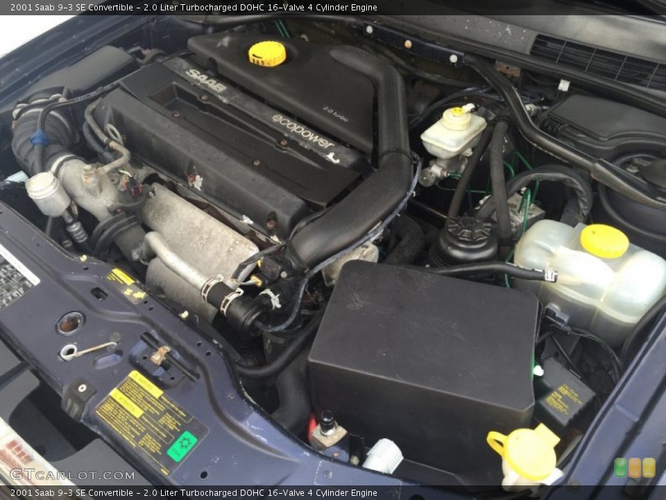 2.0 Liter Turbocharged DOHC 16-Valve 4 Cylinder Engine for the 2001 Saab 9-3 #105337059