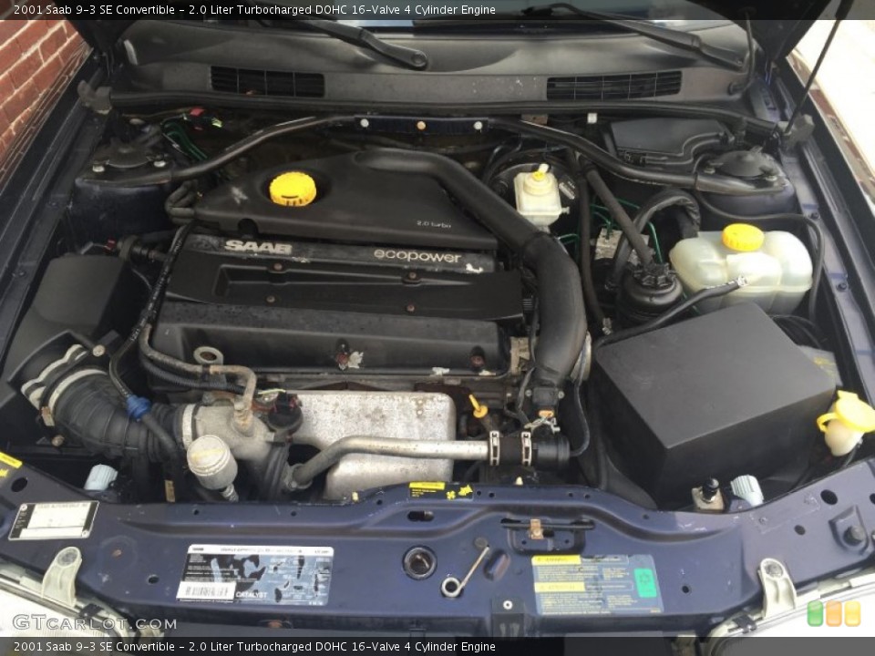 2.0 Liter Turbocharged DOHC 16-Valve 4 Cylinder Engine for the 2001 Saab 9-3 #105337080