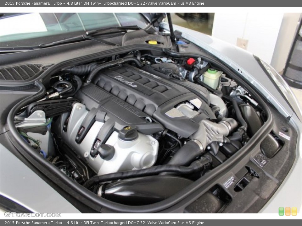 4.8 Liter DFI Twin-Turbocharged DOHC 32-Valve VarioCam Plus V8 2015 Porsche Panamera Engine