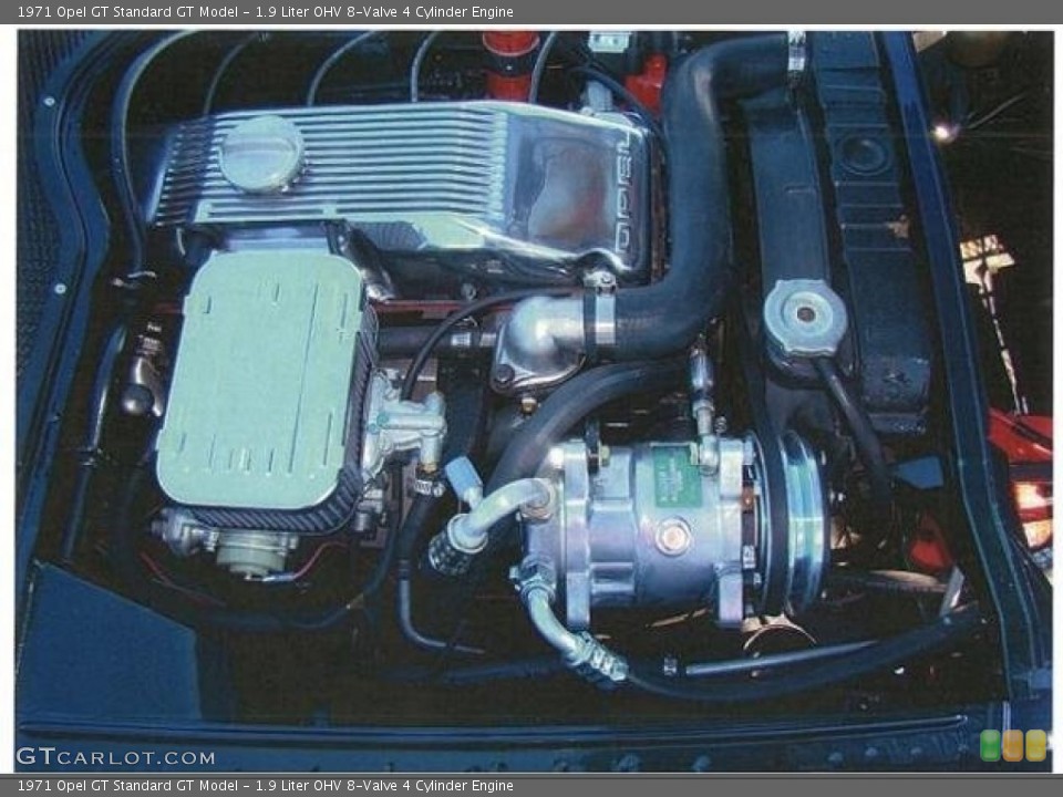 1.9 Liter OHV 8-Valve 4 Cylinder 1971 Opel GT Engine
