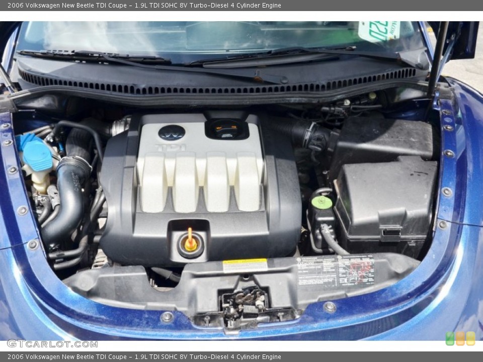 1.9L TDI SOHC 8V Turbo-Diesel 4 Cylinder Engine for the 2006 Volkswagen New Beetle #105494905