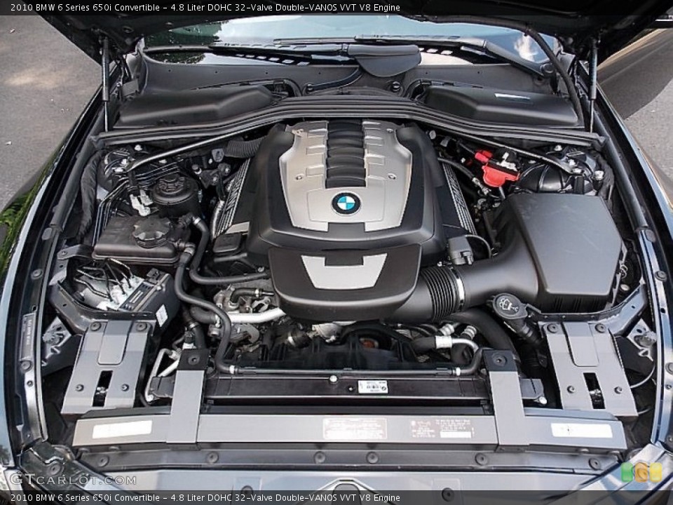 4.8 Liter DOHC 32-Valve Double-VANOS VVT V8 2010 BMW 6 Series Engine