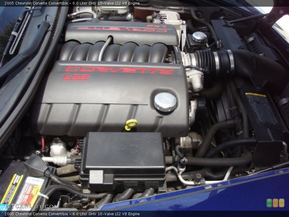 6.0 Liter OHV 16-Valve LS2 V8 2005 Chevrolet Corvette Engine