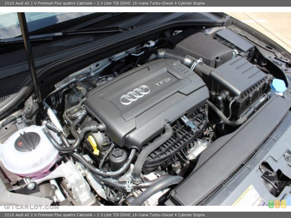 2.0 Liter TDI DOHC 16-Valve Turbo-Diesel 4 Cylinder 2016 Audi A3 Engine