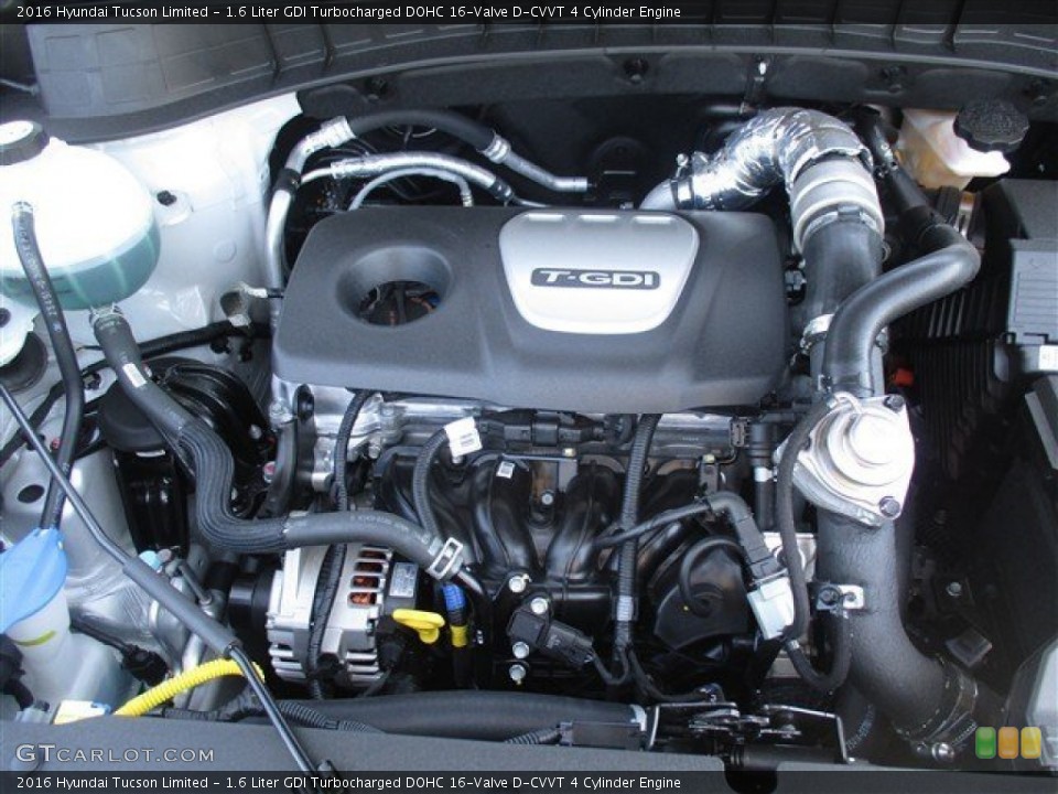 1.6 Liter GDI Turbocharged DOHC 16-Valve D-CVVT 4 Cylinder Engine for the 2016 Hyundai Tucson #106275632