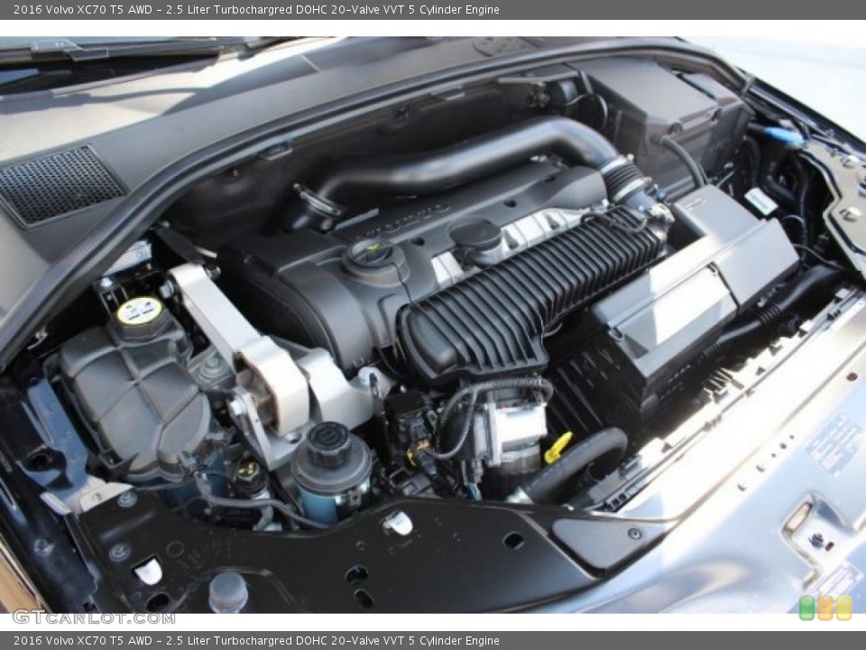 2.5 Liter Turbochargred DOHC 20-Valve VVT 5 Cylinder 2016 Volvo XC70 Engine