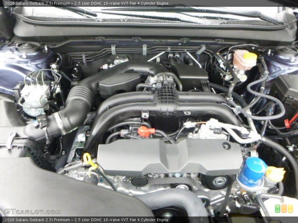 2.5 Liter DOHC 16-Valve VVT Flat 4 Cylinder Engine for the 2016 Subaru Outback #106504486