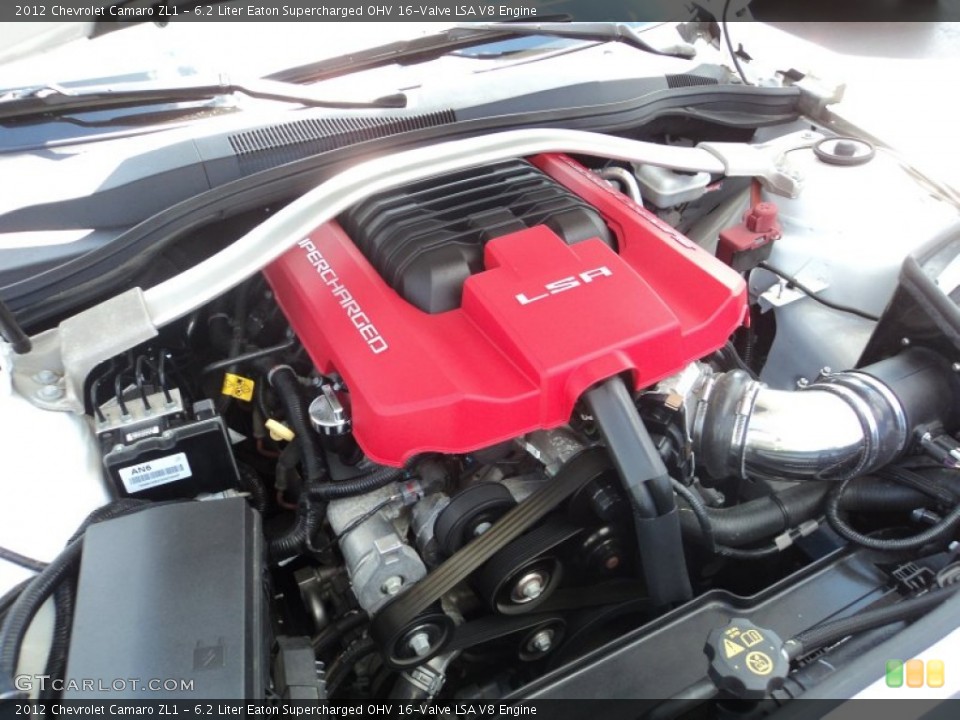 6.2 Liter Eaton Supercharged OHV 16-Valve LSA V8 2012 Chevrolet Camaro Engine
