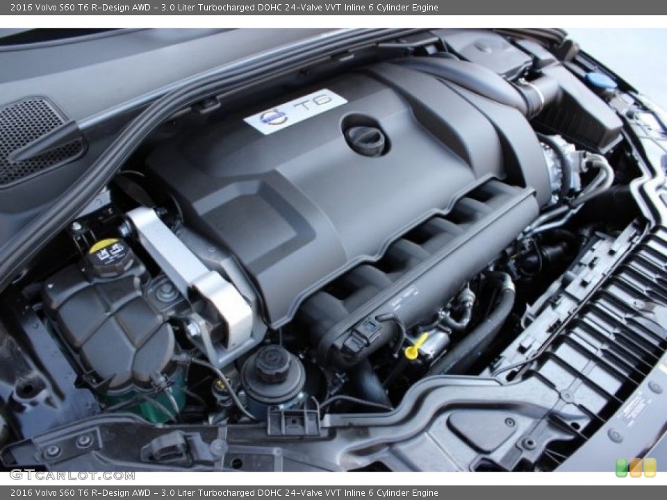 3.0 Liter Turbocharged DOHC 24-Valve VVT Inline 6 Cylinder 2016 Volvo S60 Engine
