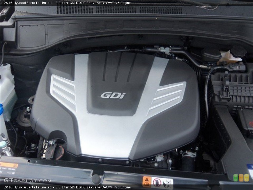 3.3 Liter GDI DOHC 24-Valve D-CVVT V6 Engine for the 2016 Hyundai Santa Fe #106749057
