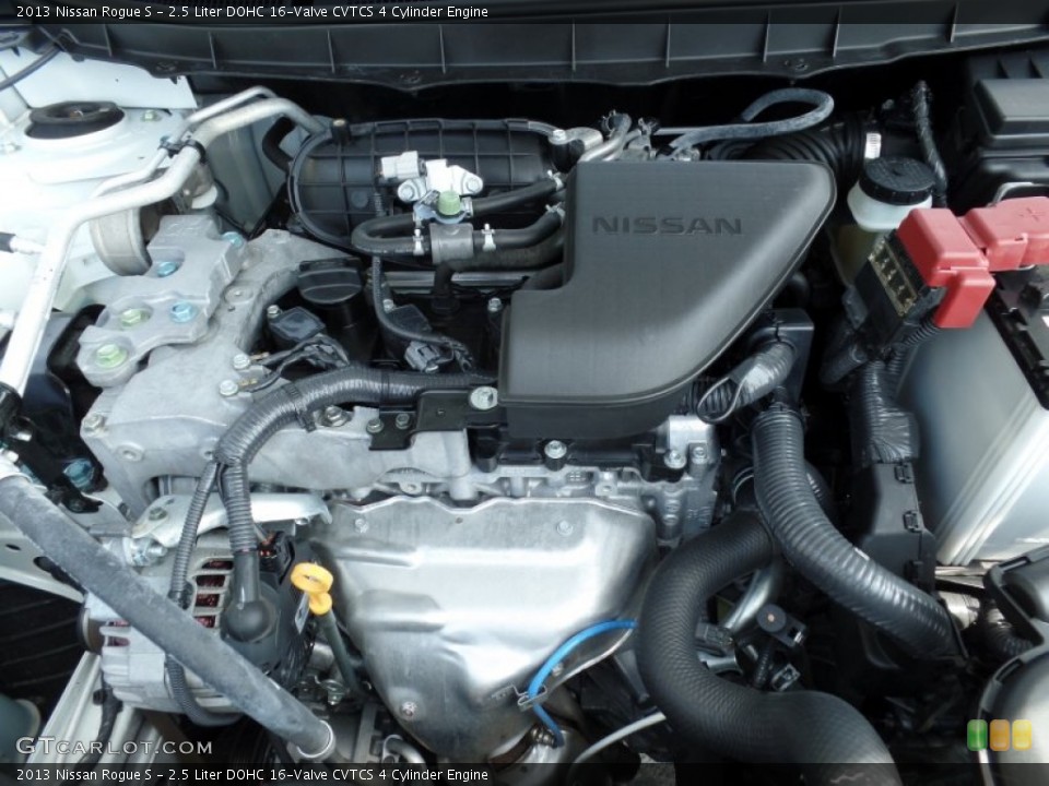 2.5 Liter DOHC 16-Valve CVTCS 4 Cylinder 2013 Nissan Rogue Engine