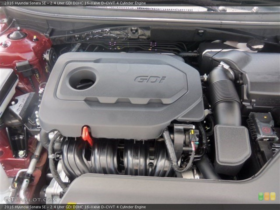 2.4 Liter GDI DOHC 16-Valve D-CVVT 4 Cylinder Engine for the 2016 Hyundai Sonata #106927470