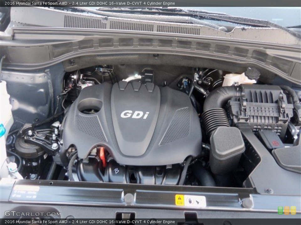 2.4 Liter GDI DOHC 16-Valve D-CVVT 4 Cylinder Engine for the 2016 Hyundai Santa Fe Sport #106927914