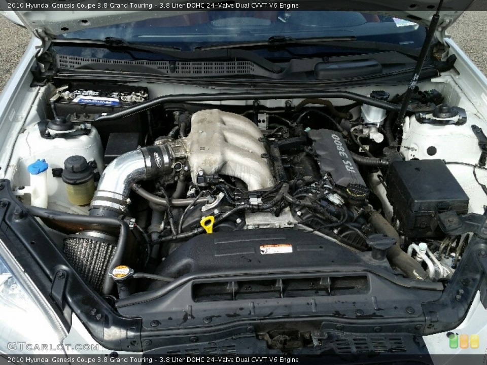 3.8 Liter DOHC 24-Valve Dual CVVT V6 Engine for the 2010 Hyundai Genesis Coupe #107066125