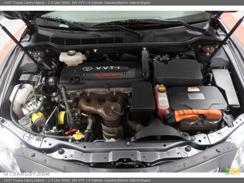 2.4 Liter DOHC 16V VVT-i 4 Cylinder Gasoline/Electric Hybrid 2007 Toyota Camry Engine