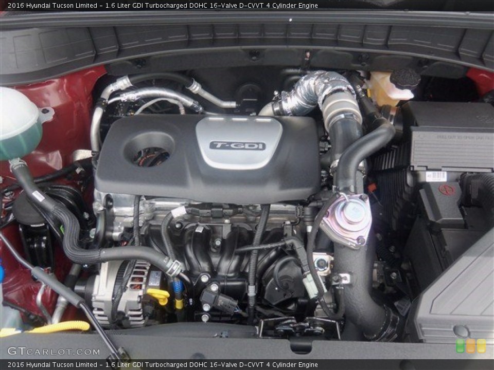 1.6 Liter GDI Turbocharged DOHC 16-Valve D-CVVT 4 Cylinder Engine for the 2016 Hyundai Tucson #107106853