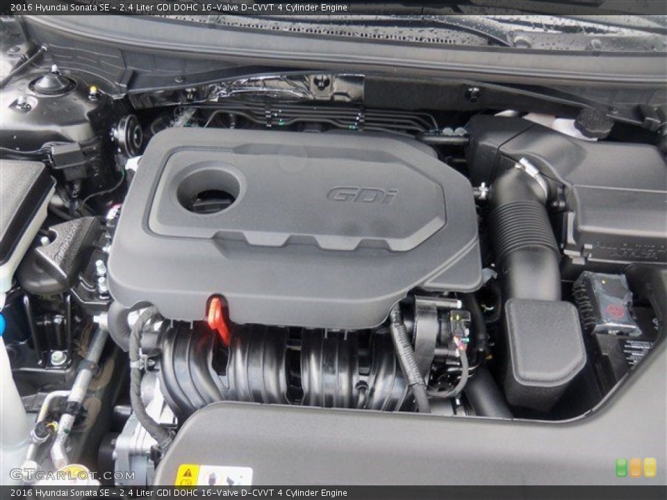 2.4 Liter GDI DOHC 16-Valve D-CVVT 4 Cylinder 2016 Hyundai Sonata Engine