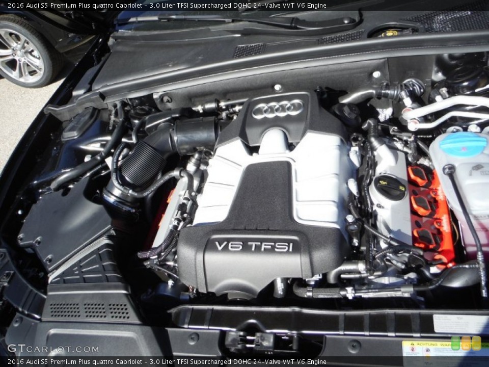 3.0 Liter TFSI Supercharged DOHC 24-Valve VVT V6 2016 Audi S5 Engine