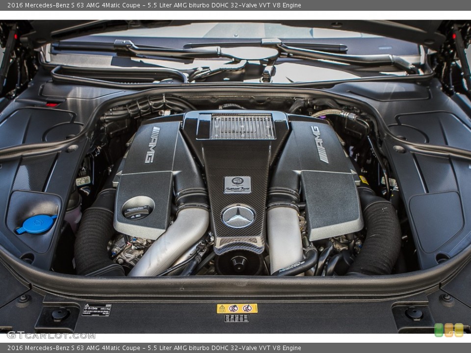 5.5 Liter AMG biturbo DOHC 32-Valve VVT V8 Engine for the 2016 Mercedes-Benz S #107402268