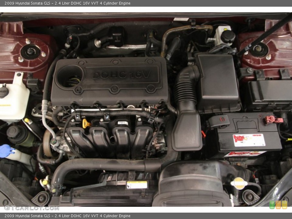 2.4 Liter DOHC 16V VVT 4 Cylinder 2009 Hyundai Sonata Engine